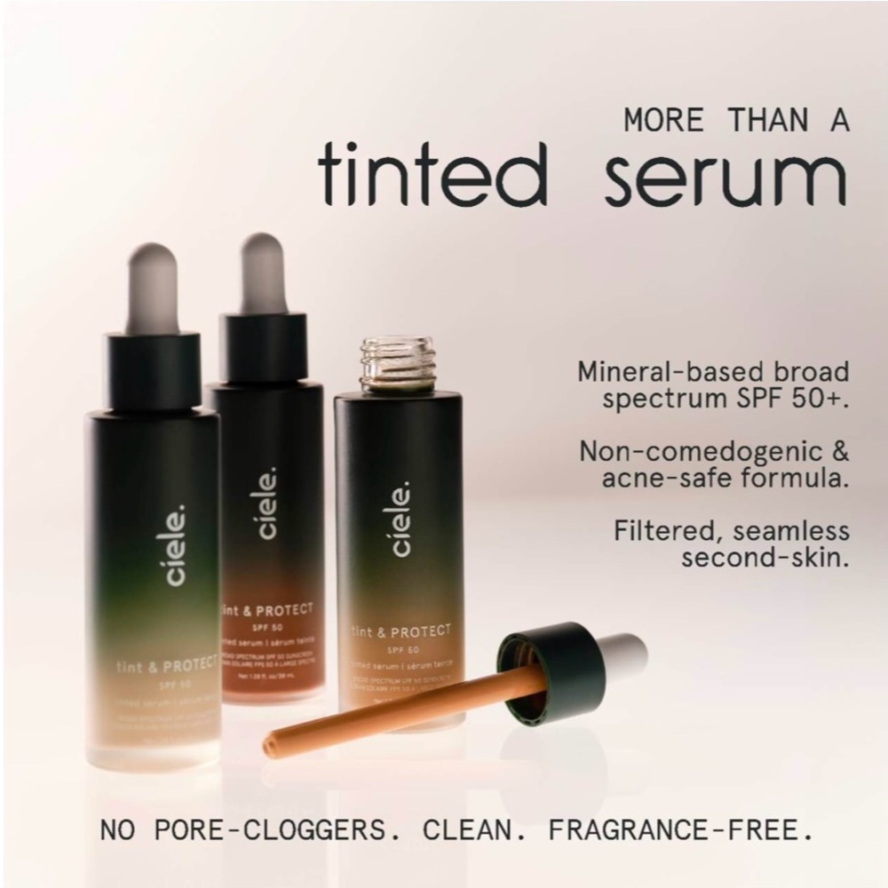 ciele |  tint and protect|  medium coverage serum foundation | 03 light